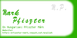 mark pfiszter business card